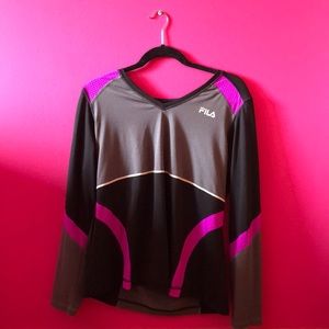 Fill athletic long sleeve shirt